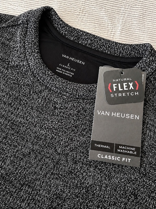 Van Heusen Other - Van Heusen Men’s Thermal Crewneck Sweater – Size Large – Charcoal Heather – NWT